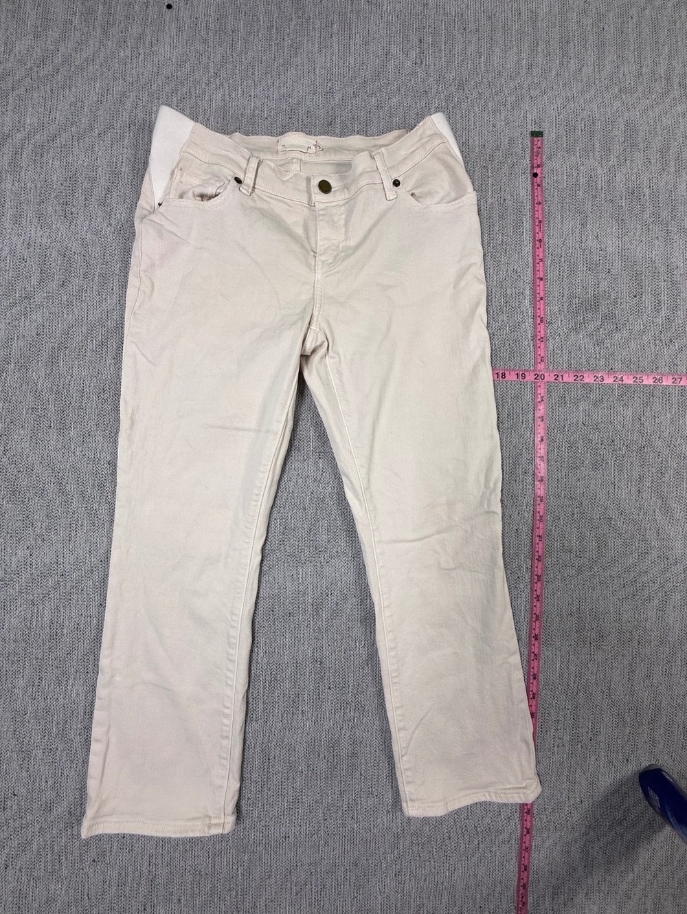 Hatch Women's Cream Colored Jeans Size 26